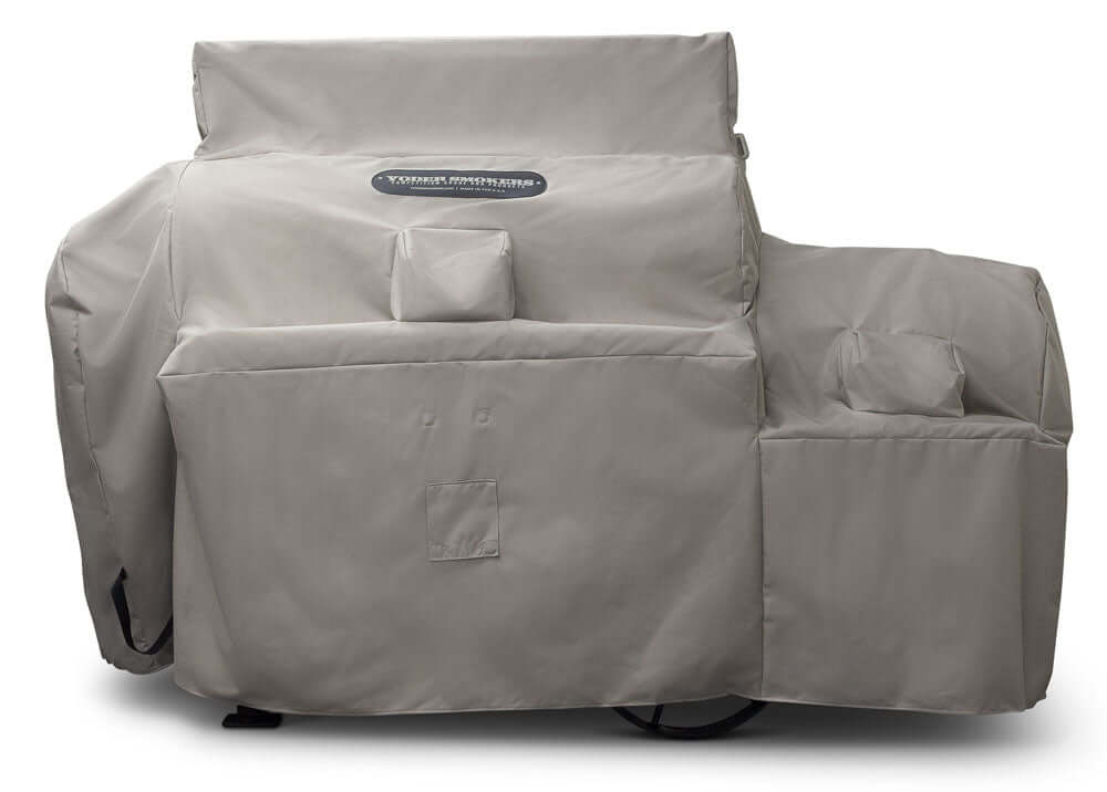 Yoder Smokers Fitted All-Weather Cover with Counterweight for Loaded Wichita