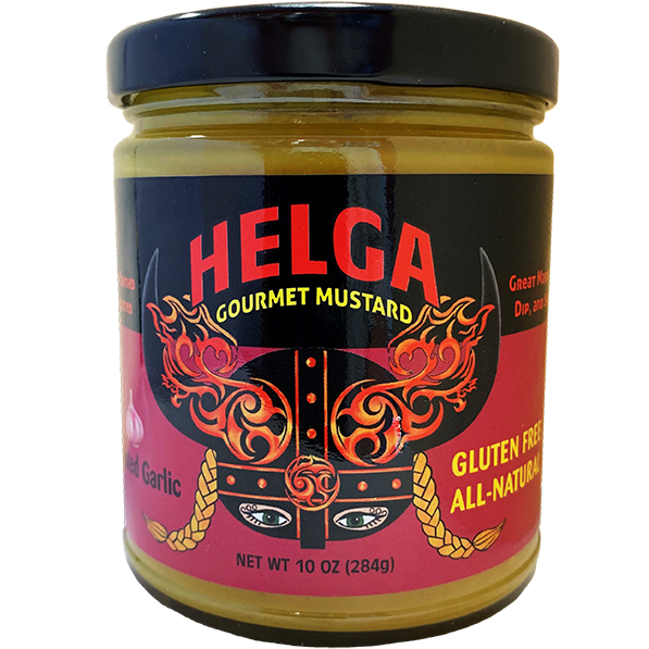 Helga Roasted Garlic Gourmet Mustard  10 oz. - The Kansas City BBQ Store