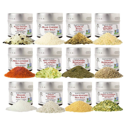 Luxury Infused Sea Salts Gift Set of 12 - The Kansas City BBQ Store