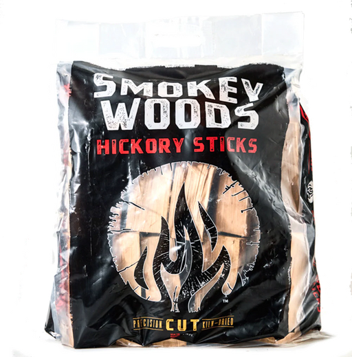 Smokey Woods™ Bagged Hickory Mini Log Wood Splits - The Kansas City BBQ Store