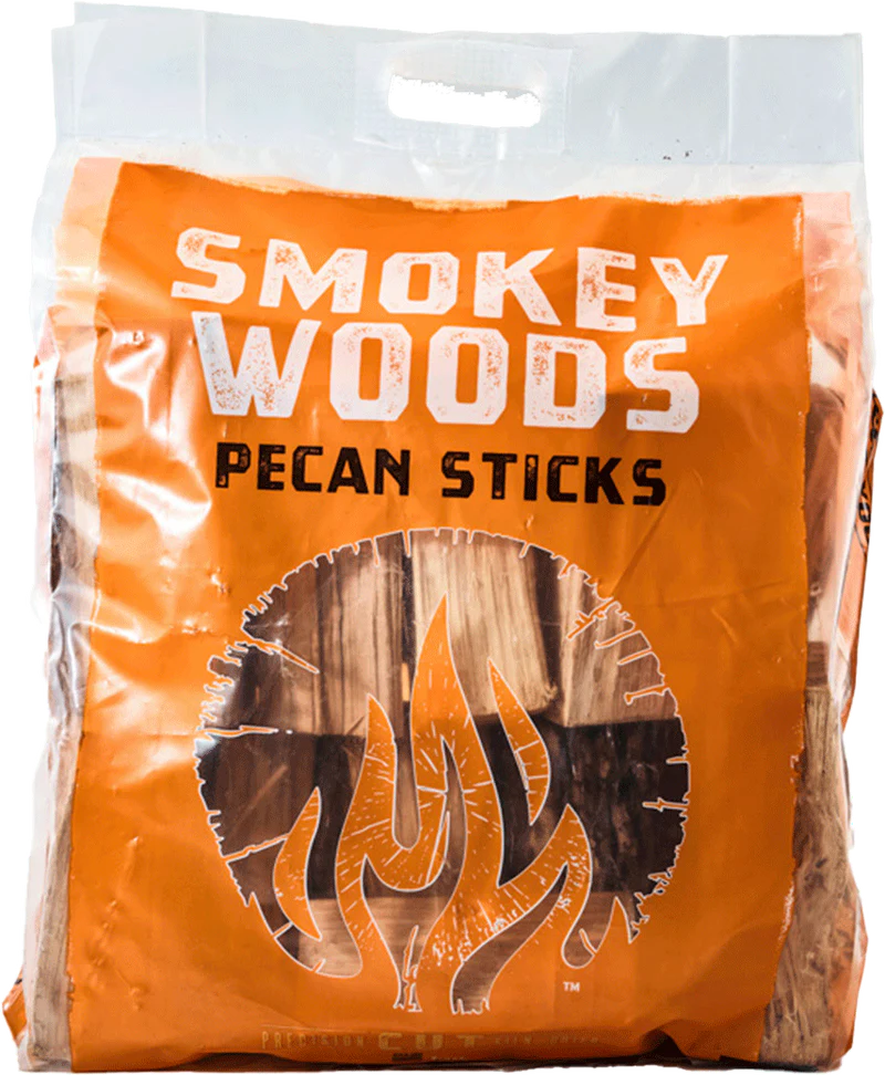Smokey Woods™ Bagged Pecan Mini Log Wood Splits - The Kansas City BBQ Store