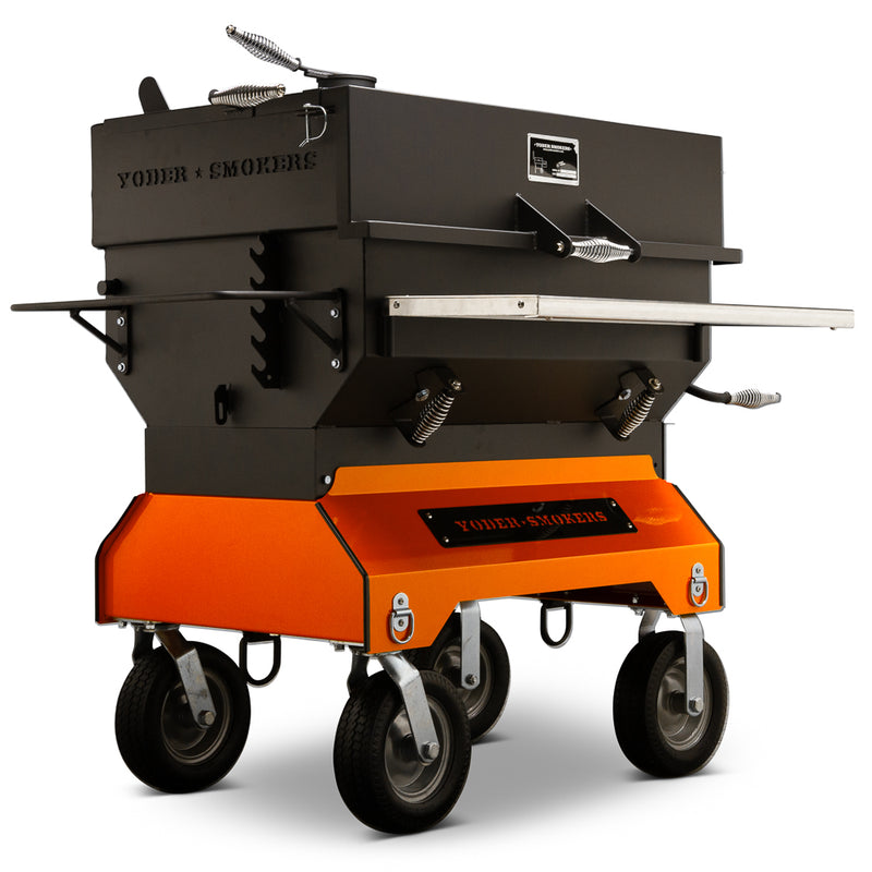 Yoder Smokers Flat Top 24 x 48" Charcoal Grill on Comp Cart
