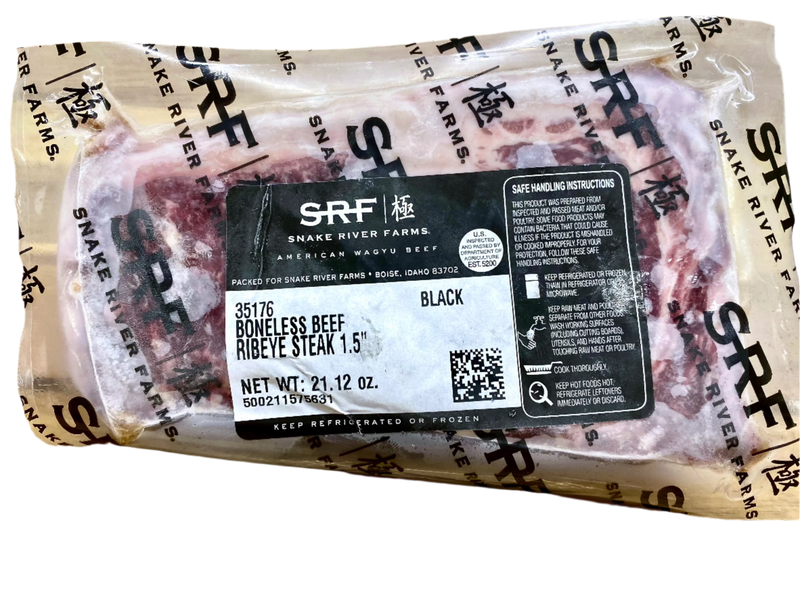 American Wagyu Beef Black Ribeye 1.5" Steak - Snake River Farms - The Kansas City BBQ Store