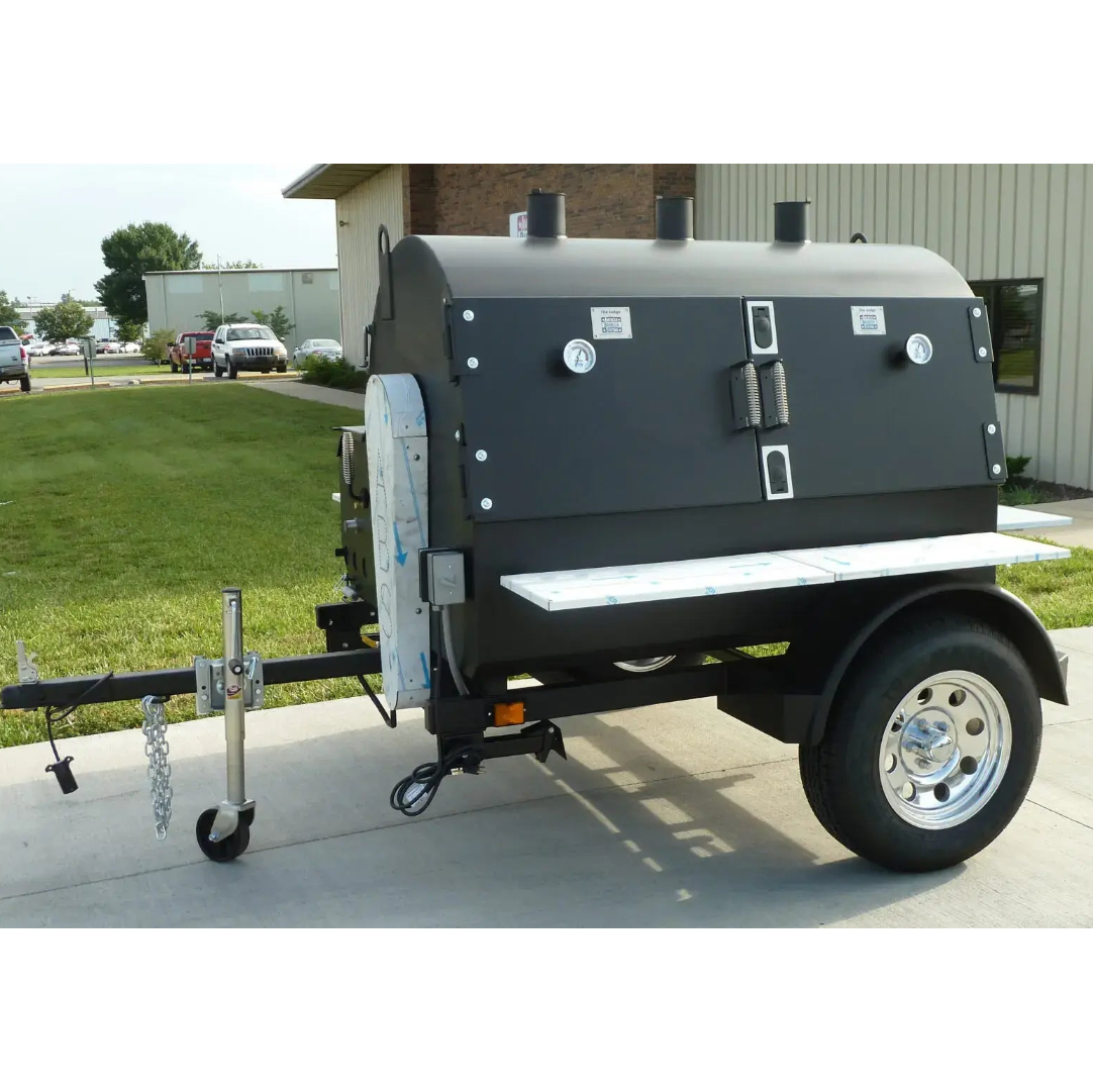American Barbecue Systems 5FT Judge + 2 Pellet Hoppers on Trailer - The Kansas City BBQ Store