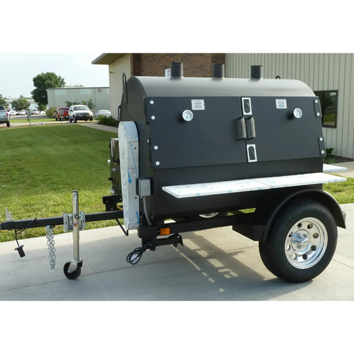 American Barbecue Systems 5FT Judge + 2 Pellet Hoppers on Trailer - The Kansas City BBQ Store