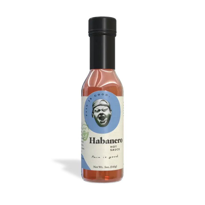 Pain Is Good Habanero Hot Sauce bottle showcasing spicy and flavorful habanero hot sauce.