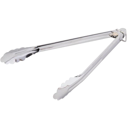 12" Heavy Duty Stainless Steel Utility Tongs - The Kansas City BBQ Store