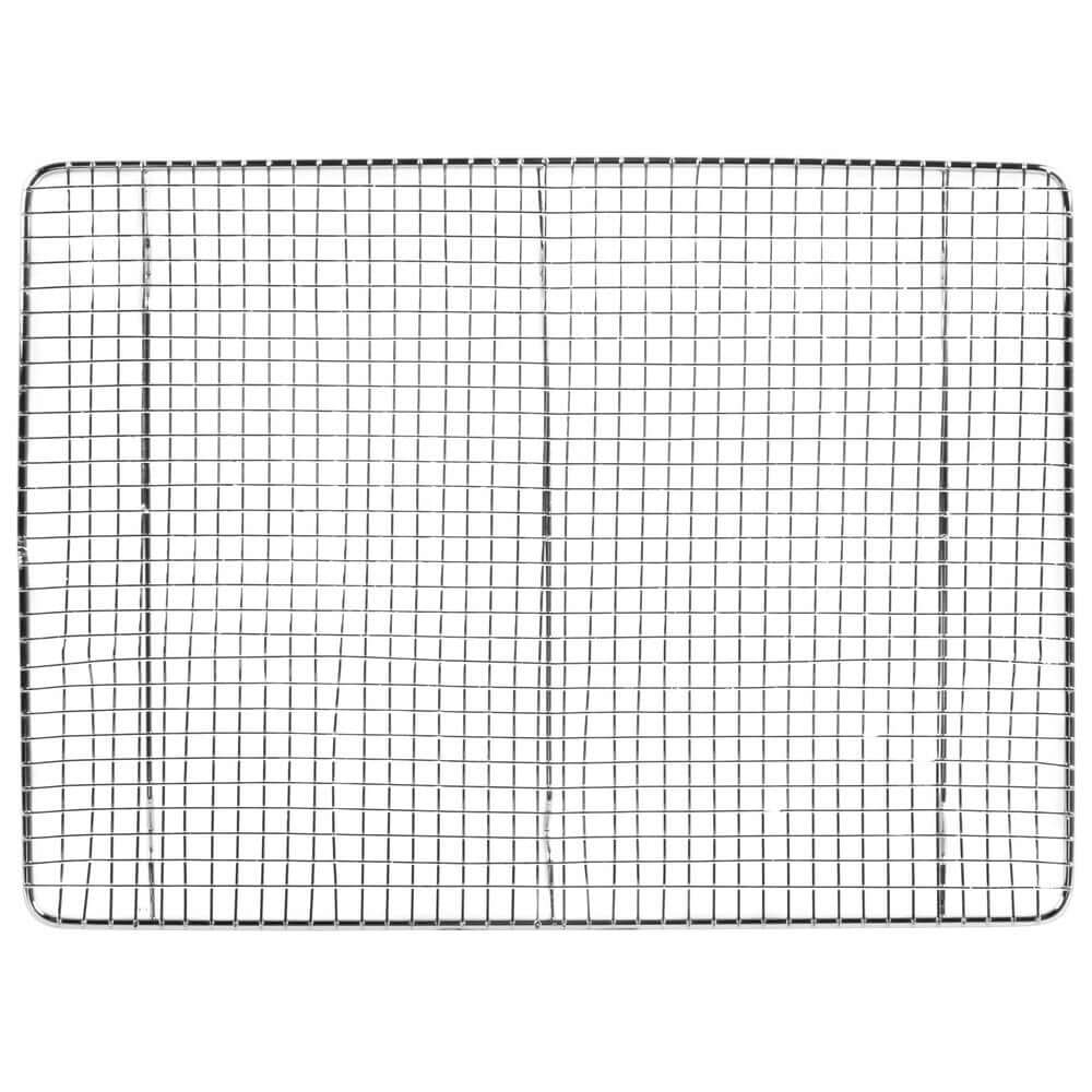 12 x 16.5 inch chrome cooling rack for half size sheet pan used for resting ribs, draining wings, and crisping bacon