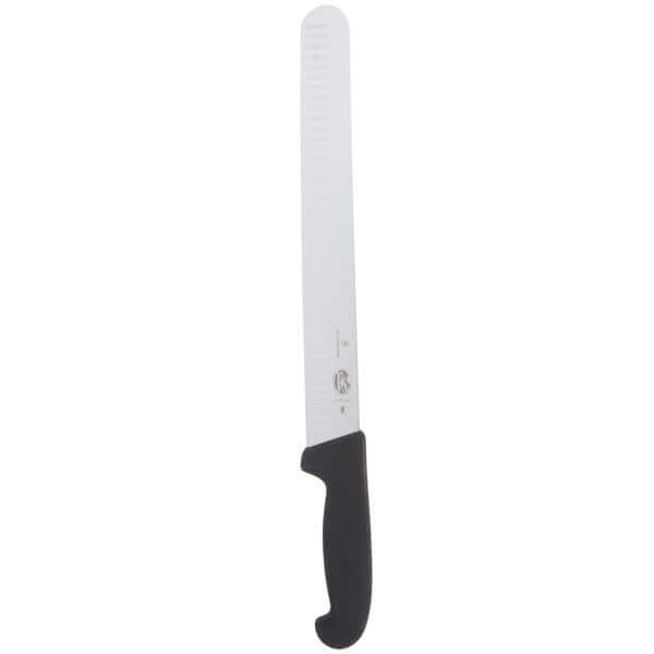 Victorinox 12" Granton Wide Roast Beef Slicer, Black Fibrox Pro Handle - The Kansas City BBQ Store