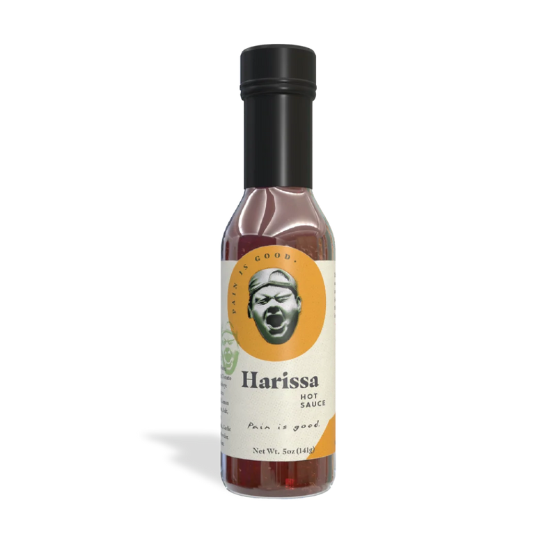 Pain Is Good Harissa Table Hot Sauce (5 oz.) featuring Tunisian Harissa hot sauce with vibrant flavor and spice.