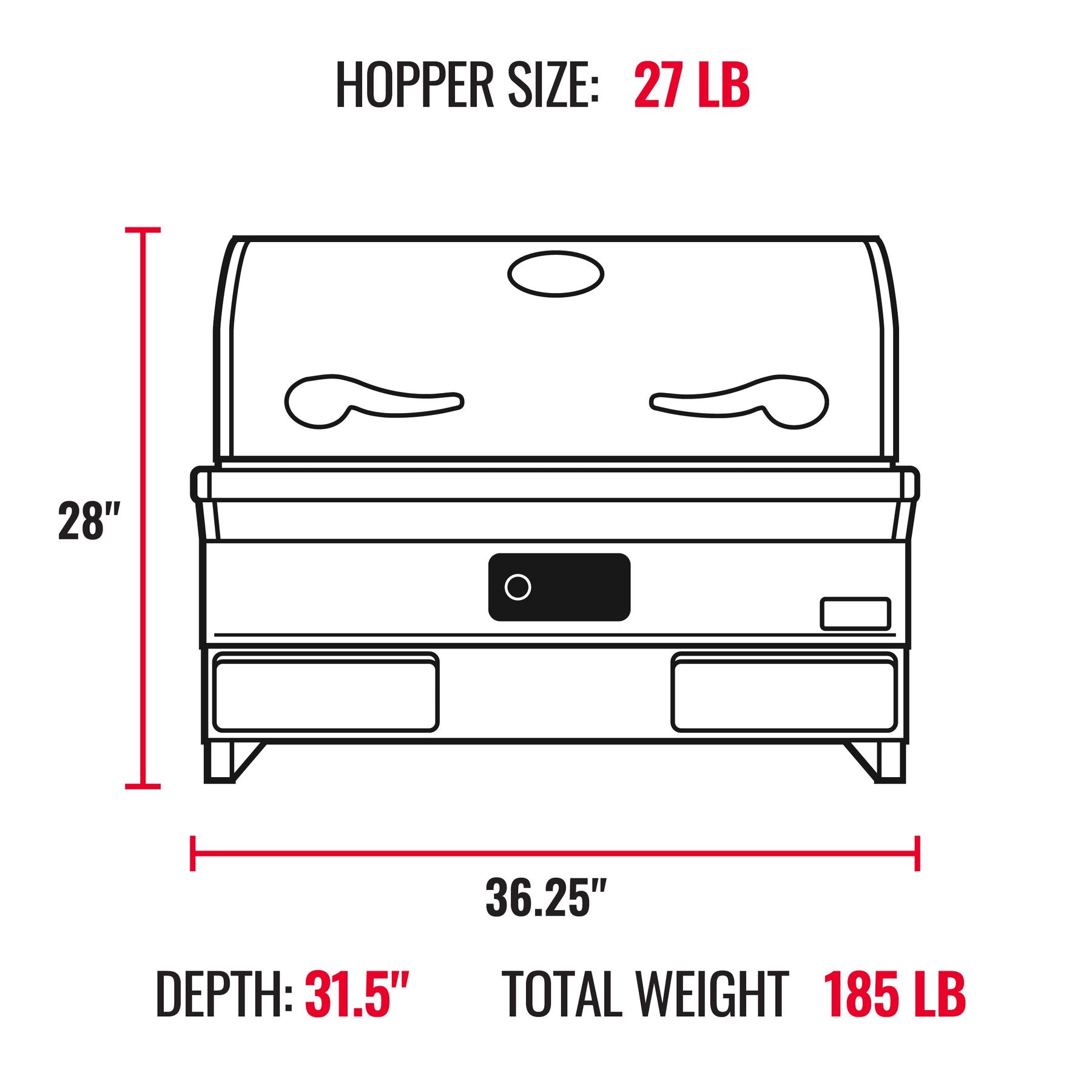 Recteq E-Series Built-In 1300 Pellet Grill