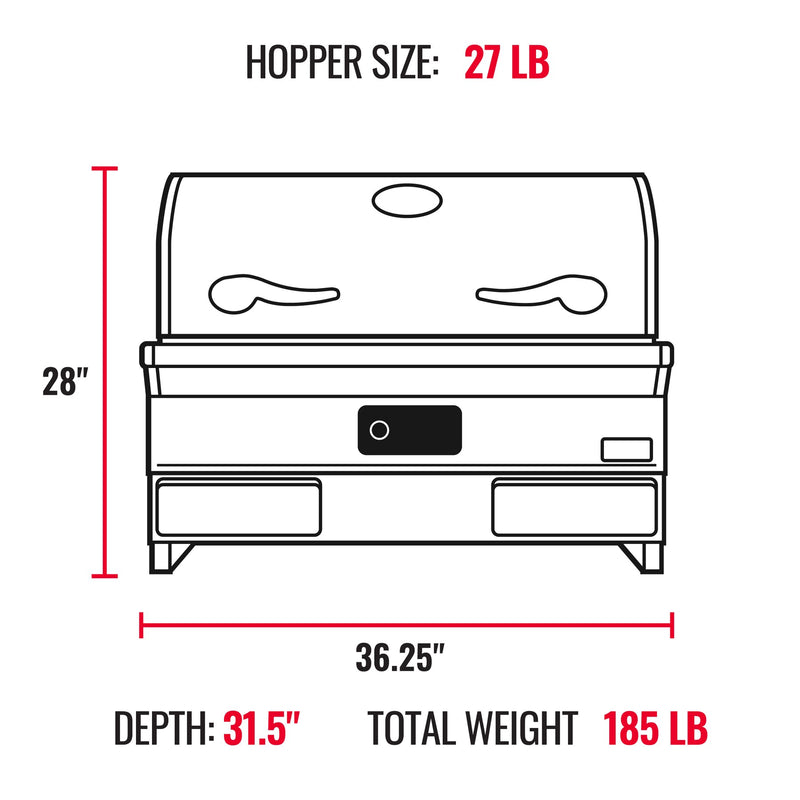 Recteq E-Series Built-In 1300 Pellet Grill