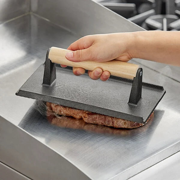 Cast Iron Steak Press & Weight (9" x 5")