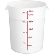 Round White Brine Bucket | 22Qt (5gal)