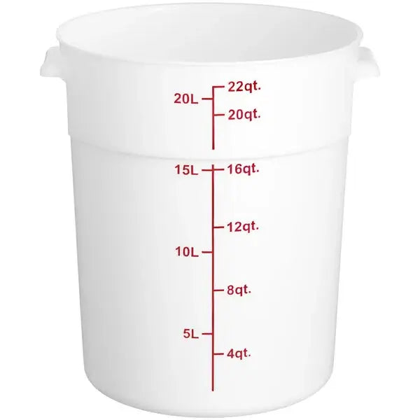 Round White Brine Bucket | 22Qt (5gal)