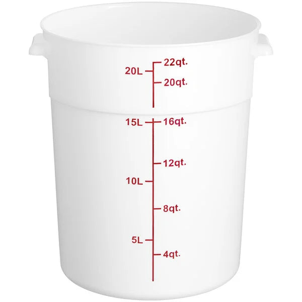 22Qt (5gal) Round White Brine Bucket