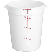 8 Qt Round White Brine Bucket