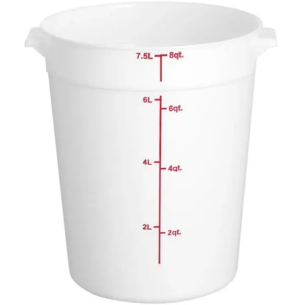 8 Qt Round White Brine Bucket