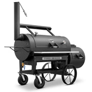 Yoder Smokers 24 inch offset smoker showcasing traditional wood-fired cooking capabilities.