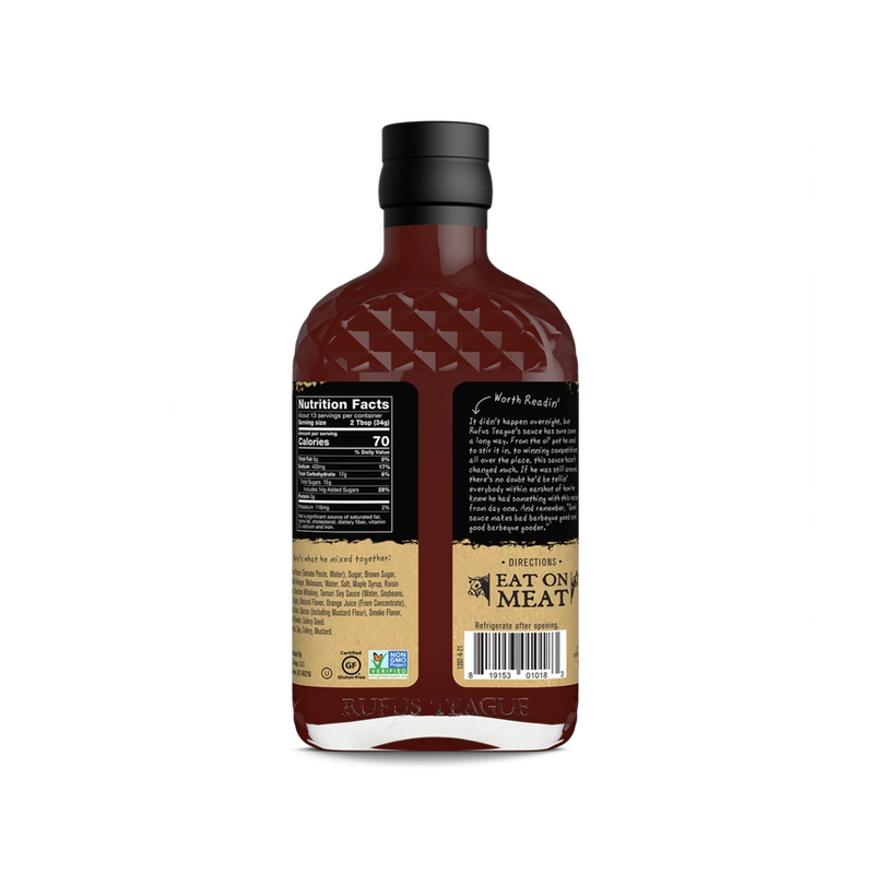 Rufus Teague Whiskey Maple Barbecue Sauce