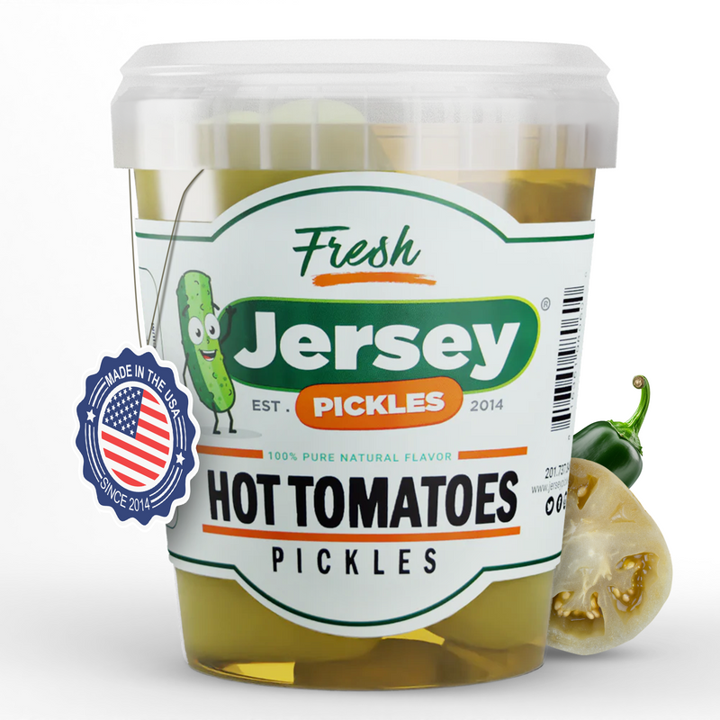 Hot Pickled Green Tomatoes
