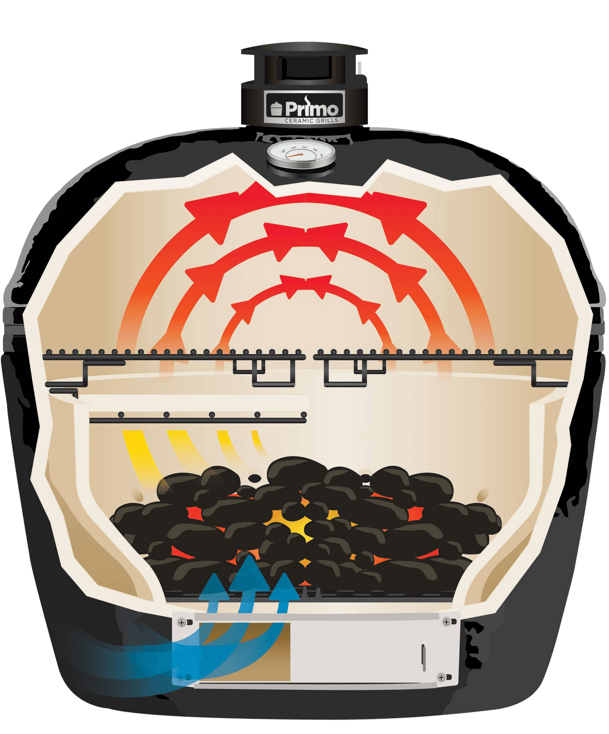 Primo Oval XXL Ceramic Charcoal Grill - The Kansas City BBQ Store