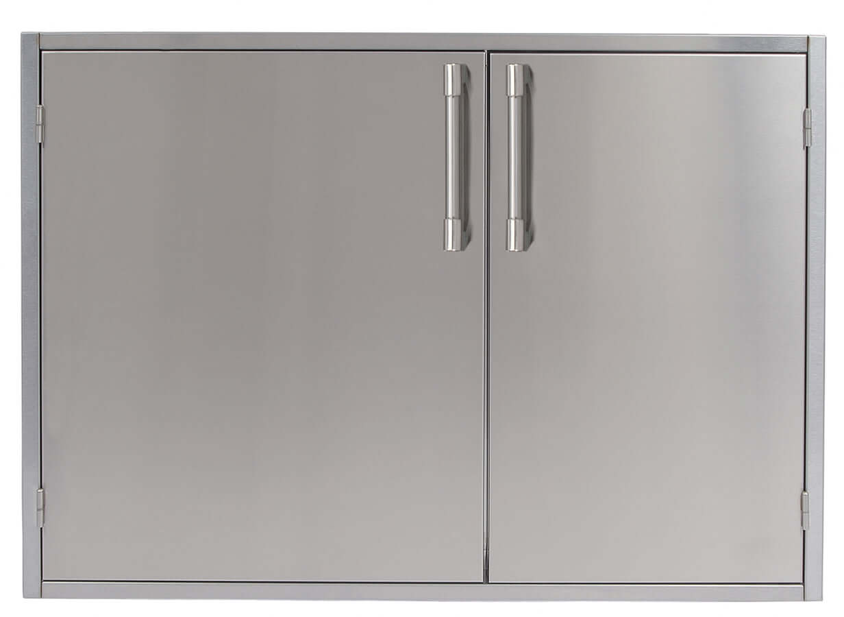 Afresco 42" sealed dry pantry cabinet with insulated doors for weather protection.