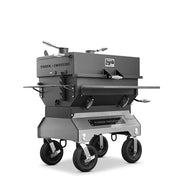 Yoder Smokers Flat Top 24 x 36" Charcoal Grill on competition cart, designed for serious barbecue enthusiasts and competition charcoal grill lovers.