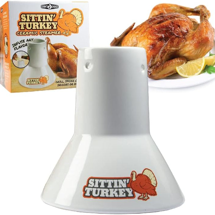The Original Sittin' Turkey Ceramic Stand - The Kansas City BBQ Store