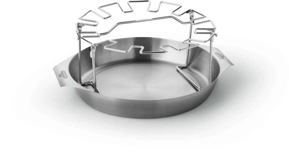 Napoleon Grills Chicken Leg Grill Rack for upright cooking of chicken legs and wings, made of durable stainless steel.