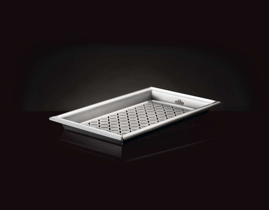 Napoleon stainless steel grilling topper for perfectly searing vegetables and seafood.