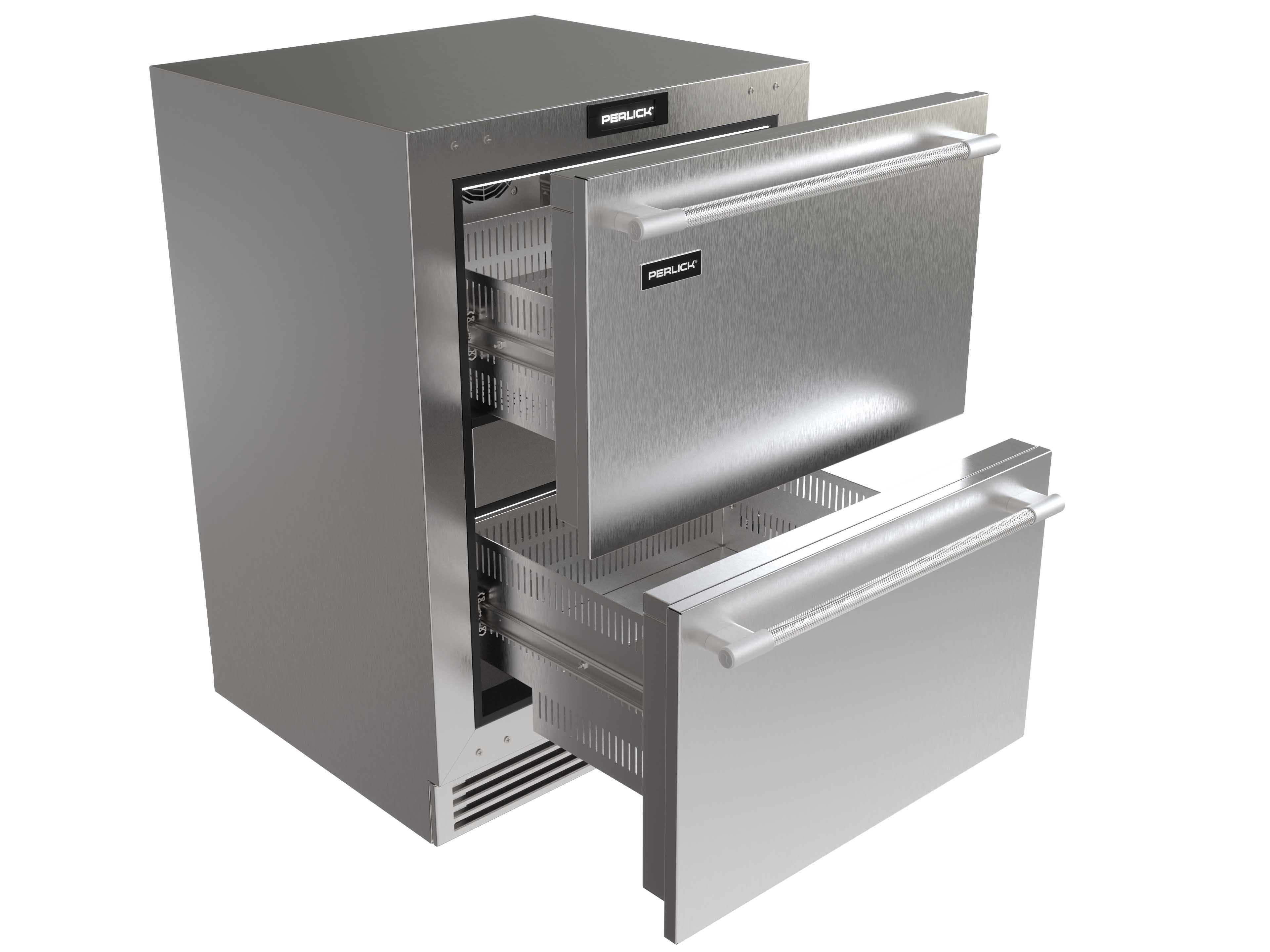 Perlick G5 Luxe 24" Stainless Steel Dual Zone Refrigerator Freezer Drawers
