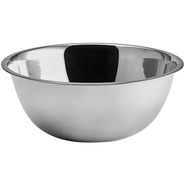 5 quart stainless steel mixing bowl for BBQ prep, tossing wings in sauce, mixing rubs, and marinating meats