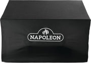 18-inch side burner grill cover made of heavy duty PVC polyester with embroidered Napoleon logo.