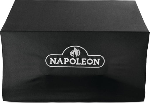 18-inch side burner grill cover made of heavy duty PVC polyester with embroidered Napoleon logo.