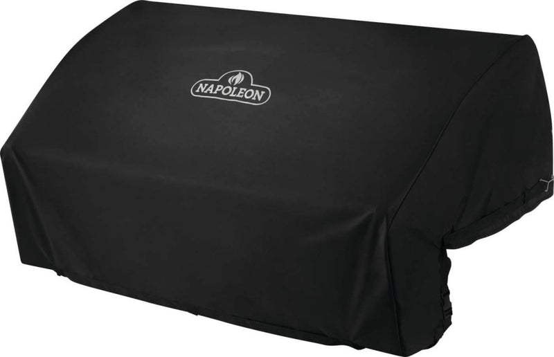 Napoleon 700 series grill cover protecting Built-In 700 Series 44-inch grill from weather elements.