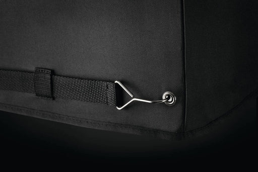 Close-up of the durable strap and fastening on the Napoleon 700 series grill cover.