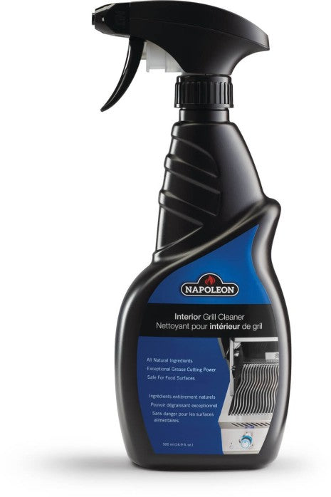 Napoleon Interior Grill Cleaner bottle showcasing eco-friendly grill cleaner with non-toxic formula for safe grill maintenance.