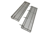 Yoder Smokers 304 stainless steel two-piece cooking grate for YS480 and YS640 modular upper grate with removable front section, handcrafted in the USA