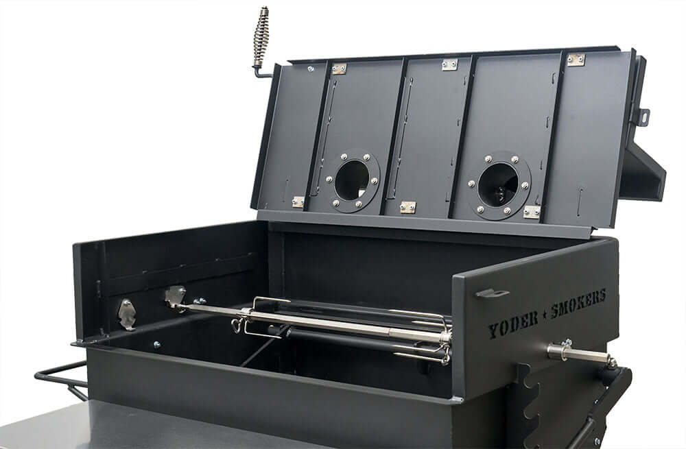 Yoder Smokers Flat Top Charcoal Grill Rotisserie Kit - The Kansas City BBQ Store