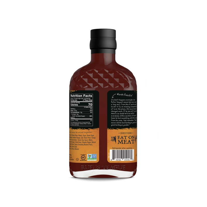 Sauce barbecue Rufus Teague Touch O' Heat 16 oz.