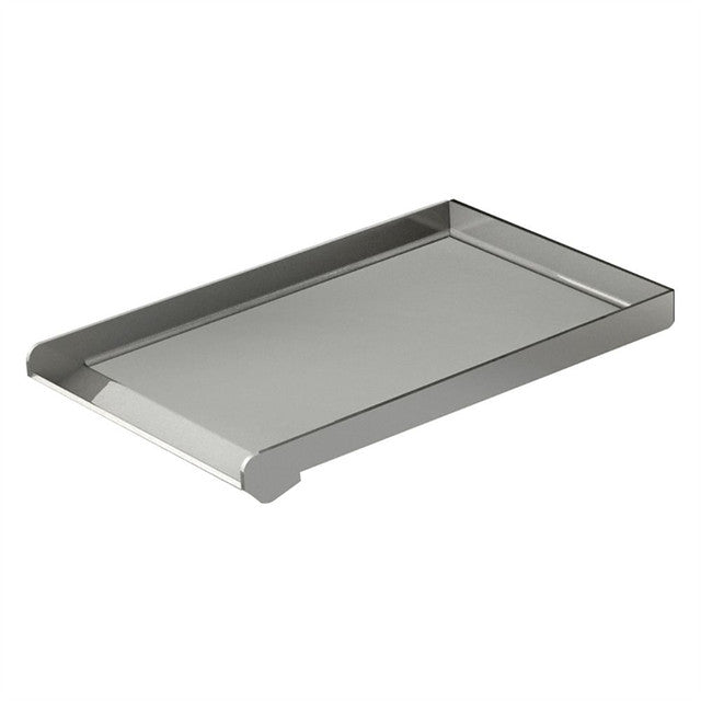 Artisan drop-in stainless steel griddle for outdoor grills, perfect for versatile cooking and heat distribution.
