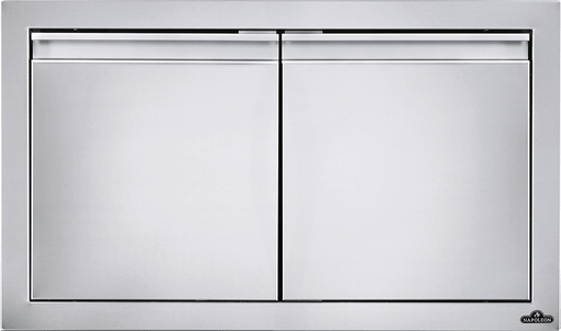 Napoleon small double door grill storage with stainless steel construction and sleek design for outdoor kitchen.