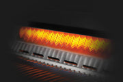 Napoleon built-in propane gas grill infrared burner heating element with glowing design.