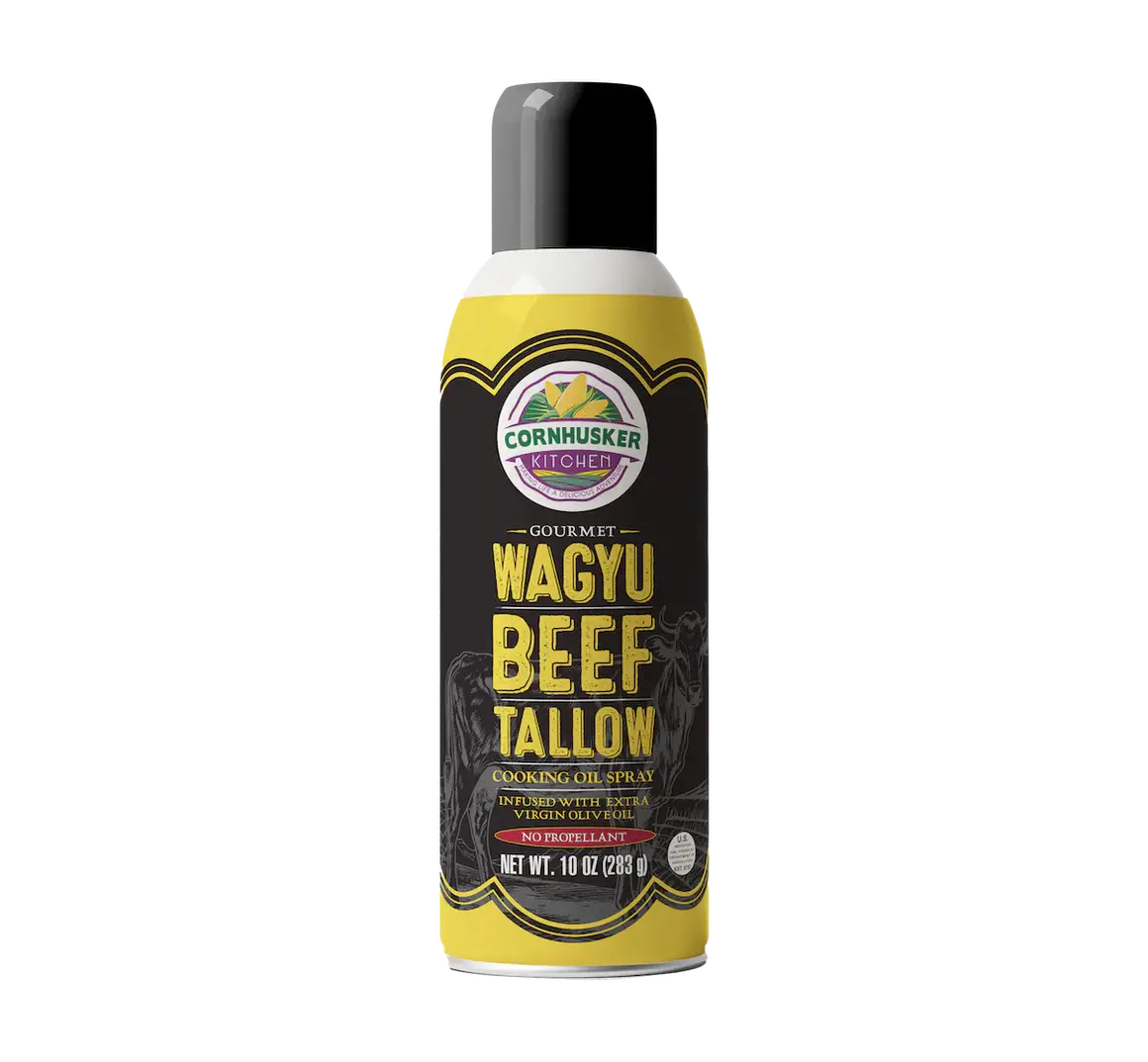 Cornhusker’s Wagyu Beef Tallow Spray – 10oz can for BBQ moisture and flavor