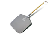 Chicago Brick Oven Pizza Peel 12" x 14" / Pizza Paddle - 35.5" Long Aluminum Metal Pizza Peel with Detachable 21" Wooden Handle [Pizza Steel Spatula / Pizza Shovel] - The Kansas City BBQ Store