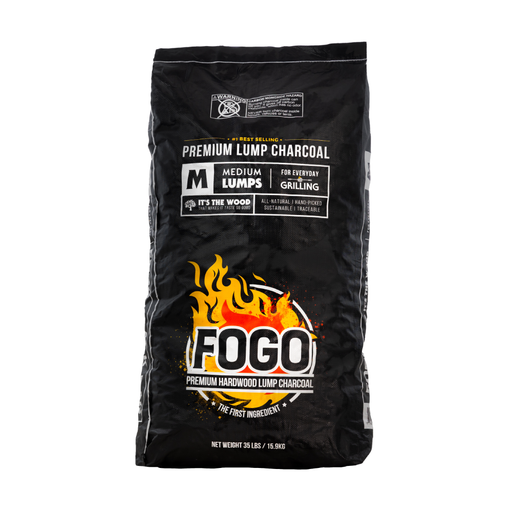 FOGO Premium (Black Bag) Lump Charcoal - 35LB - The Kansas City BBQ Store