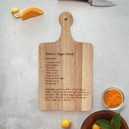 Family Recipe Cutting Board With Handle - The Kansas City BBQ Store