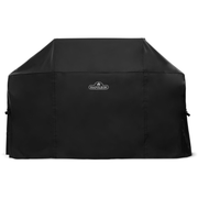 Napoleon Prestige PRO 665 grill cover designed for all-weather protection, featuring adjustable straps and a sleek design.