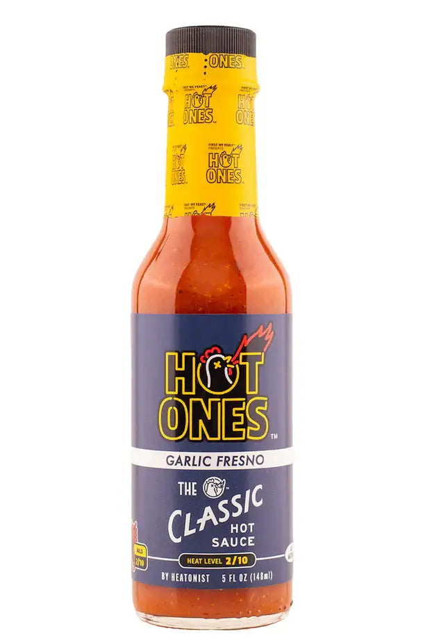 Hot Ones The Classic Hot Sauce Garlic Fresno 5oz - The Kansas City BBQ Store